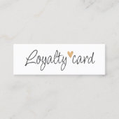 シンプル白黒エレガント金ゴールドハート ロイヤリティカード (正面)