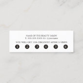 シンプル白黒エレガント金ゴールドハート ロイヤリティカード (裏面)