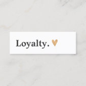 シンプル白黒エレガント金ゴールドハート ロイヤリティカード (正面)