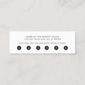 シンプル白黒エレガント金ゴールドハート ロイヤリティカード (裏面)