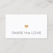 シンプル白黒エレガント金ゴールドハート 紹介カード (正面)