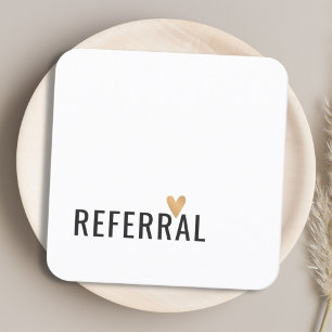 シンプル白黒エレガント金ゴールドハート 紹介カード