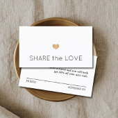 シンプル白黒エレガント金ゴールドハート 紹介カード