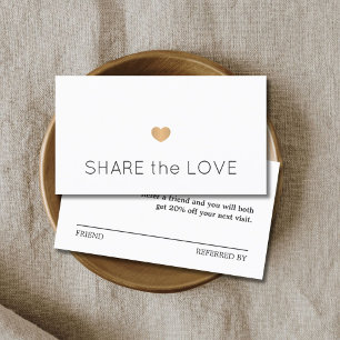 シンプル白黒エレガント金ゴールドハート 紹介カード