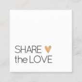 シンプル白黒エレガント金ゴールドハート 紹介カード (正面)