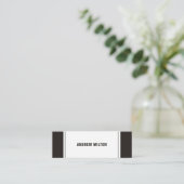 シンプル白黒エレガント・コンサルタント・ネットワーク スキニー名刺 (スタンド正面)