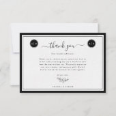 シンプル白黒エレガント サンキューカード (正面)