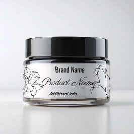 シンプル白黒エレガント ペットボトルラベル