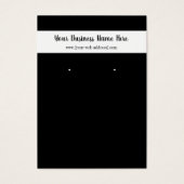 シンプル白黒カスタムイヤリング表示カード (正面)