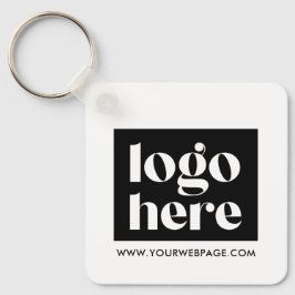 シンプル白黒カスタムロゴKeychain キーホルダー