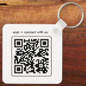 シンプル白黒カスタムロゴKeychain キーホルダー (裏面)