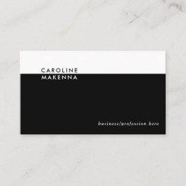 シンプル白黒カラーブロックプロフェッショナル 名刺