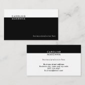 シンプル白黒カラーブロックプロフェッショナル 名刺 (正面/裏面)