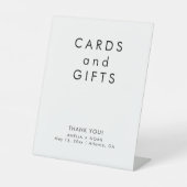 シンプル白黒カードギフト結婚 台座サイン (正面)