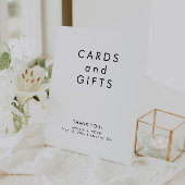 シンプル白黒カードギフト結婚 台座サイン