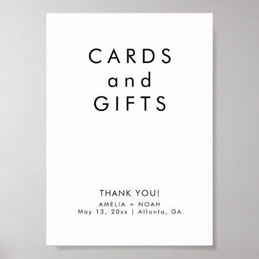 シンプル白黒カー結婚ド ポスター (正面)