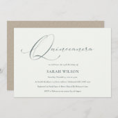 シンプル白黒キンセアニラ招待状 サンキューカード (正面/裏面)