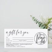 シンプル白黒ギフト券ロゴ (スタンド正面)