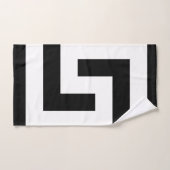 シンプル白黒ギモダンリヤ鍵 バスタオルセット (ハンドタオル)