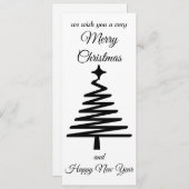 シンプル白黒クリスマスカード シーズンカード (正面/裏面)