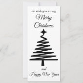 シンプル白黒クリスマスカード シーズンカード (正面)