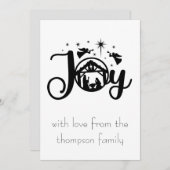 シンプル白黒クリスマスカード シーズンカード (正面/裏面)