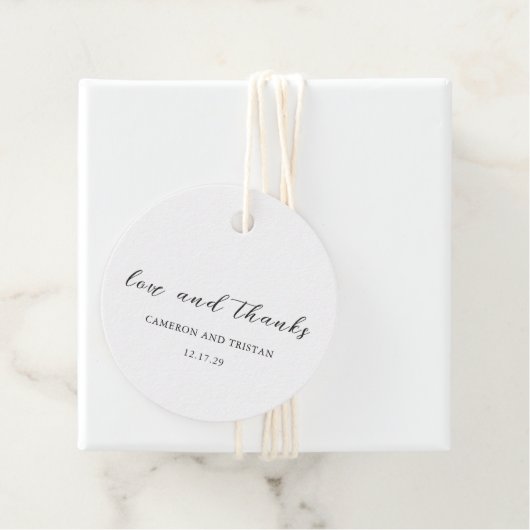 シンプル白黒クリーン結婚ズ フェイバータグ (インサイチュ)