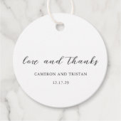 シンプル白黒クリーン結婚ズ フェイバータグ (正面)