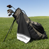 シンプル白黒グラン最高のパ・エバ ゴルフタオル (グリーン)