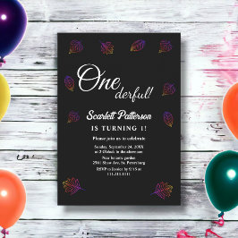 シンプル白黒グロ離れーイ誕生日 招待状