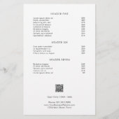 シンプル白黒コンテンポラリーモダン価格表 チラシ (裏面)