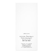 シンプル白黒サロン価格表サービス・メニュー ラックカード (裏面)