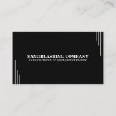 シンプル白黒サンドブラスト清掃 名刺 (裏面)