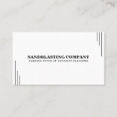 シンプル白黒サンドブラスト清掃 名刺 (裏面)