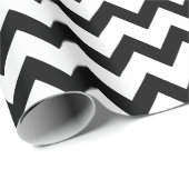 シンプル白黒シェブロン ラッピングペーパー (ロールコーナー)