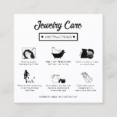 シンプル白黒ジュエリーの指気に示 スクエア名刺 (正面)