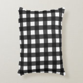 シンプル白黒ジンガム アクセントクッション (正面(垂直))