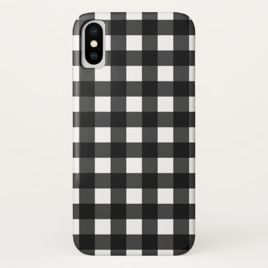シンプル白黒ジンガム Case-Mate iPhoneケース (裏面)