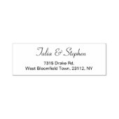 シンプル白黒スエレガントクリプトの戻り結婚値 セルフインキングスタンプ (デザイン)