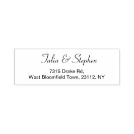 シンプル白黒スエレガントクリプトの戻り結婚値 セルフインキングスタンプ