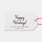 シンプル白黒スカスタムクリプト ギフトタグ (正面(横))