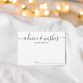 シンプル白黒スクリプトアドバイスの卒業希望 エンクロージャーカード