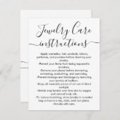 シンプル白黒スクリプトジュエリー気にカード ノートカード (正面/裏面)