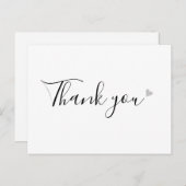 シンプル白黒スクリプトビジネスサンキュー ポストカード (正面/裏面)