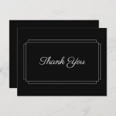 シンプル白黒スクリプトビジネスサンキュー ポストカード (正面/裏面)