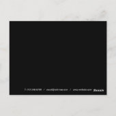 シンプル白黒スクリプトビジネスサンキュー ポストカード (裏面)