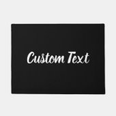 シンプル白黒スクリプト文字テンプレート ドアマット (正面)