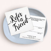 シンプル白黒スクリプト書道紹介 紹介カード