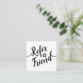 シンプル白黒スクリプト書道紹介 紹介カード (スタンド正面)