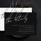 シンプル白黒スクリプ結婚トの詳細 エンクロージャーカード